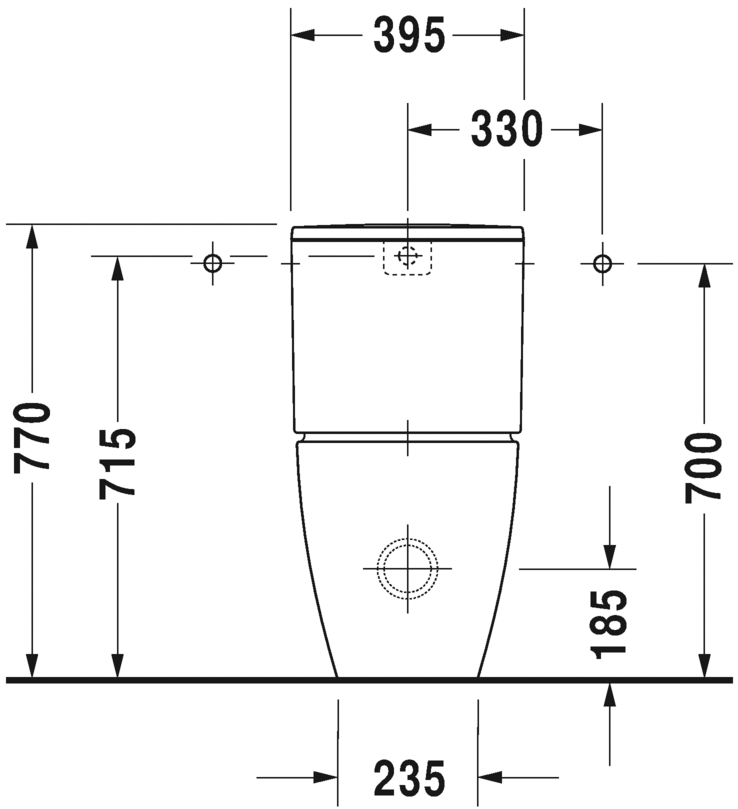 Напольный комбинированный унитаз Duravit Me by Starck 2170090000 белый