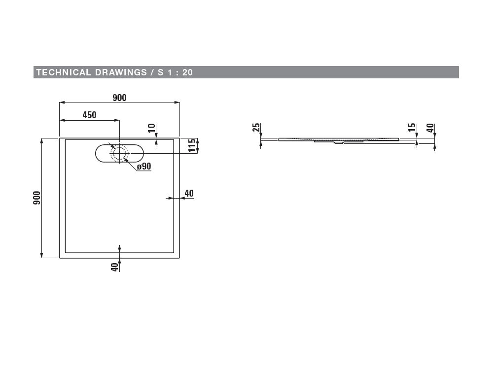 РАСПРОДАЖА Поддон душевой акриловый  Laufen  LB3   2.1168.2.000.000.1  90х90 см, белый