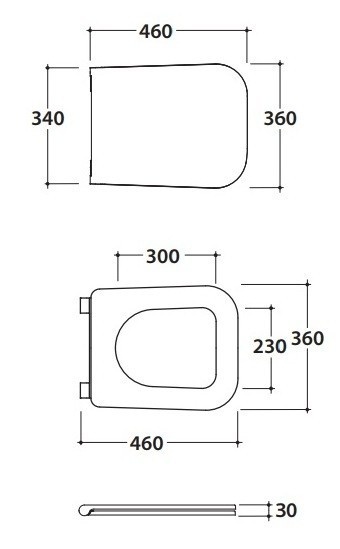 Сиденье для унитаза GLOBO STONE ST022BI 460 мм х 360 мм, съёмное, с Soft-Close, белый глянцевый
