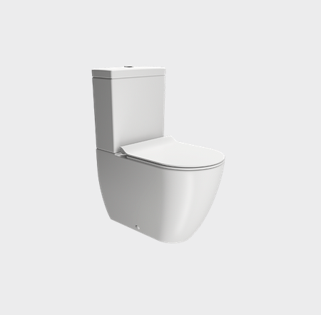 Унитаз напольный GSI PURA 8806F09 630х360 мм, Swirlflush, со сливом в стену, с креплением, цвет Белый матовый