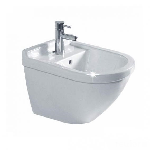 Подвесное биде Duravit Starck 3 2281150001 с переливом, с покрытием WonderGliss, с креплением, белое