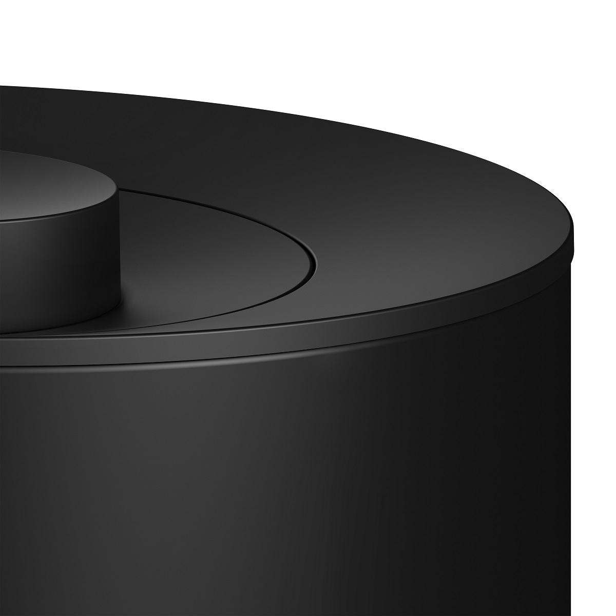 Ведро для мусора с крышкой 5 л KEUCO PLAN 04989 370037 Чёрный матовый