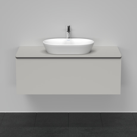 Тумба подвесная под раковину DURAVIT D-Neo DE494900707 1200 мм х 550 мм, с 1 выдвижным ящиком и консолью, бетонно-серый матовый