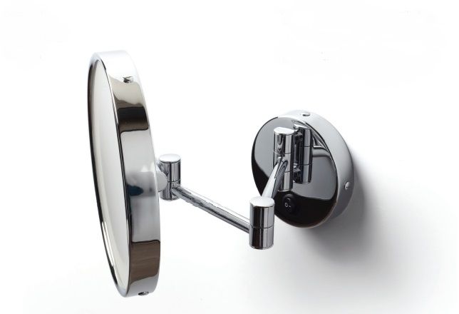 Зеркало косметическое с LED - подсветкой BERTOCCI SPECCHI VANITY 188 6126 0800 190 мм х 190 мм, чёрный матовый