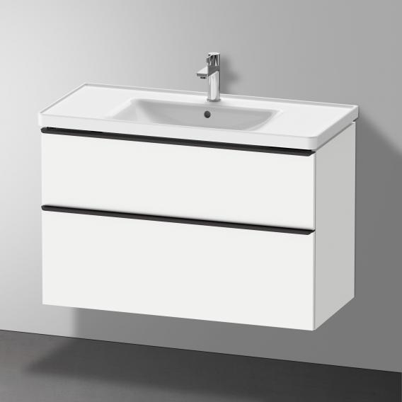 Тумба подвесная под раковину DURAVIT D-Neo DE435601818 984 мм х 452 мм, с выдвижным ящиком и выдвижным отделением, белый матовый