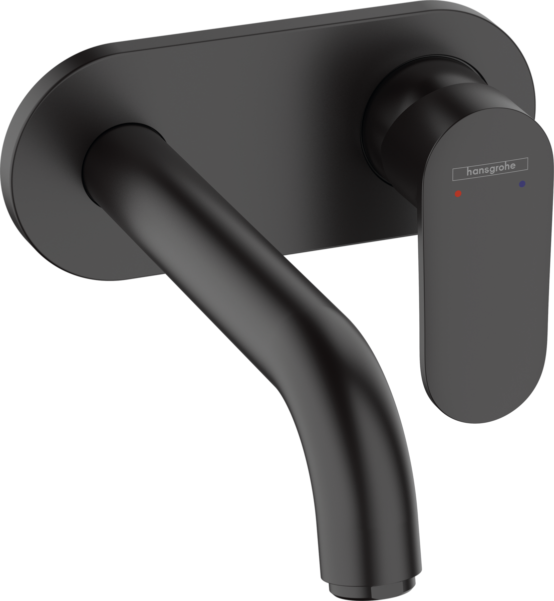 Смеситель для раковины однорычажный настенный HANSGROHE Vernis Blend 71576670 Матовый чёрный