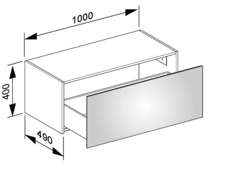 Боковая тумба Keuco Plan 32927 140000 корпус лак матовый трюфель, фасад стекло трюфель глянцевый