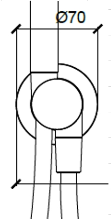 Вывод из стены со шлангом ALMAR Modular E192000.HB цвет Латунь брашированная