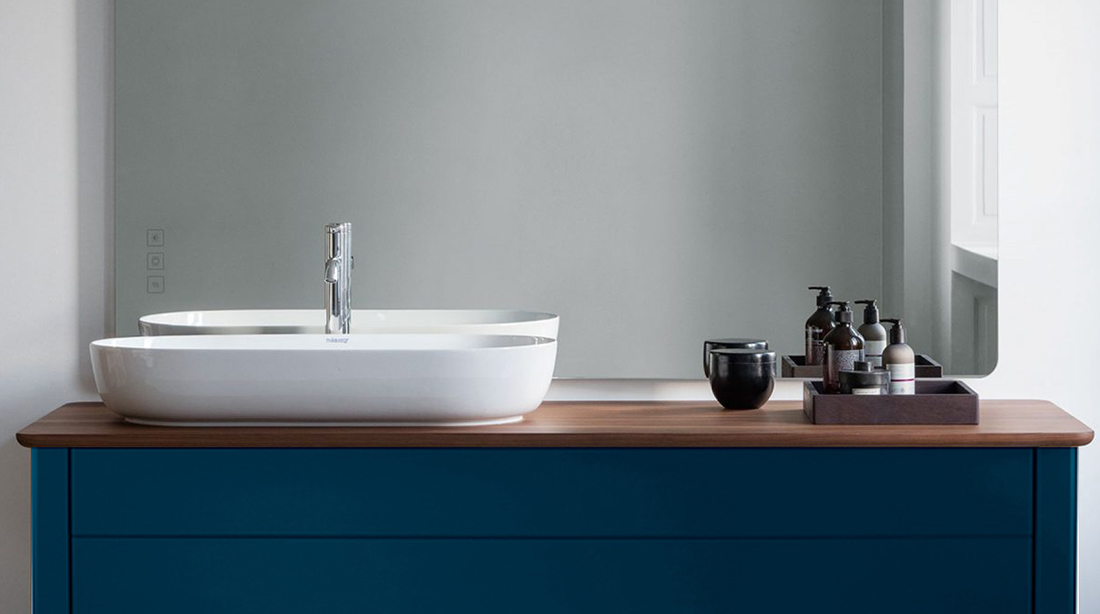 Тумба напольная под столешницу Duravit Luv LU9563L9898 темно-синий