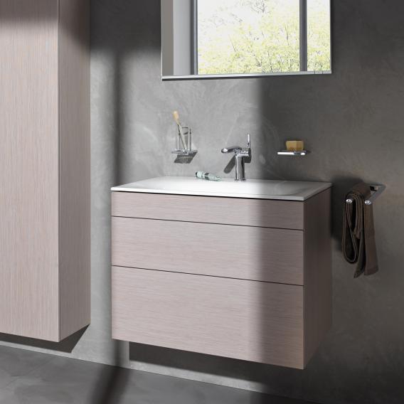 Тумба подвесная под раковину KEUCO EDITION 400 31561 450000 с двумя выдвижными фронтами, корпус/фасад структурный лак, кашемир