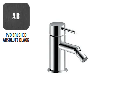 Однорычажный смеситель для биде ALMAR WASH BASIN E214003.AB излив 106 мм, цвет Absolute Black