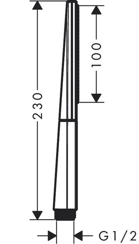 Ручной душ - палочка HANSGROHE Rainfinity 100 1jet 26866340 Шлифованный чёрный хром