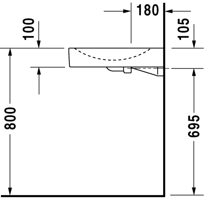 Раковина подвесная Duravit Architec 0443580000 57х52см