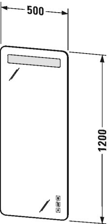Зеркало с подсветкой Duravit Luv LU976300000