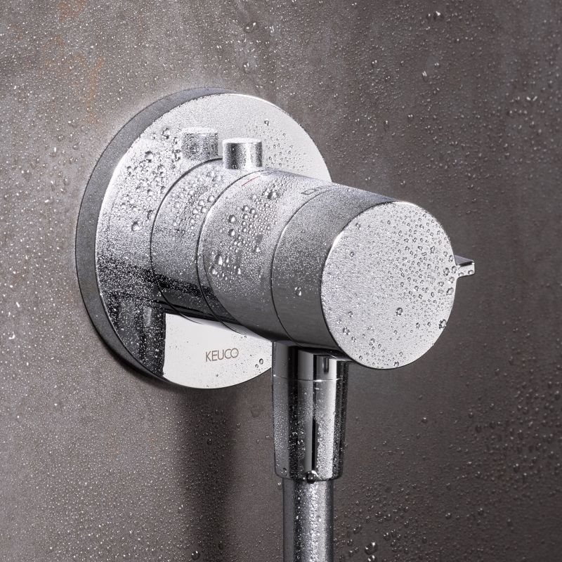 Встриваемый смеситель с термостатом и выводом для шланга Keuco IXMO Solo 59554 010021 со встраиваемой функциональной частью