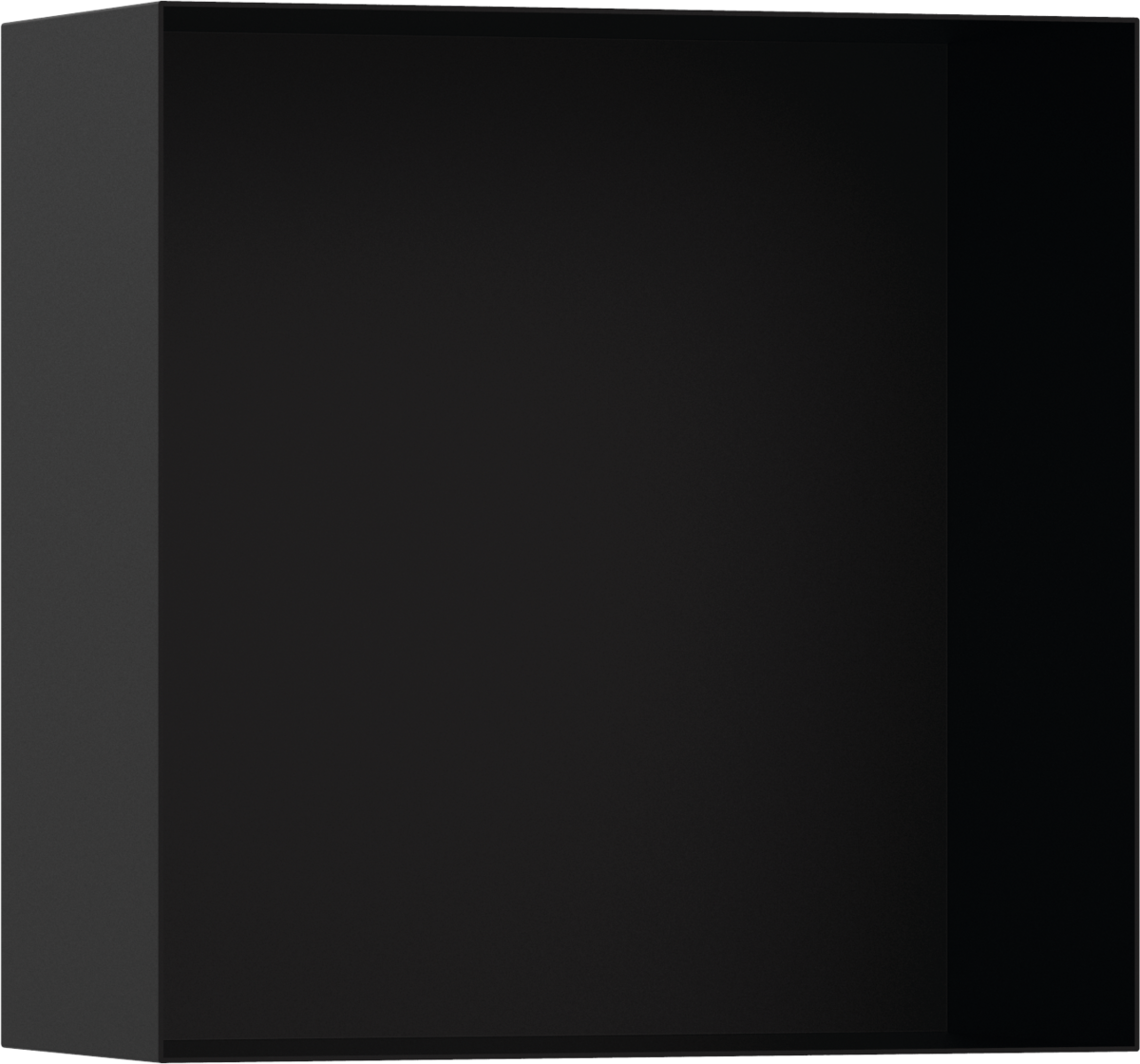 Настенный короб HANSGROHE XtraStoris Minimalistic 56079670 с открытой рамой 300 мм х 300 мм х 140 мм, матовый чёрный