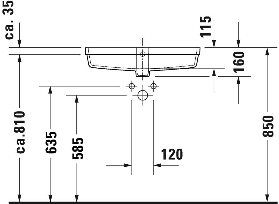 Раковина встраиваемая снизу Duravit Vero Air 0384600000 60х31см 