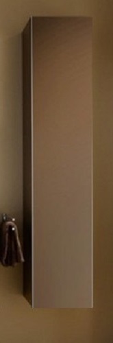 Высокий шкаф-пенал петли справа Keuco ROYAL REFLEX 34031 140002 335 мм х 350 мм х 1670 мм, с корзиной для белья, корпус матовый лак/фасад стекло трюфель