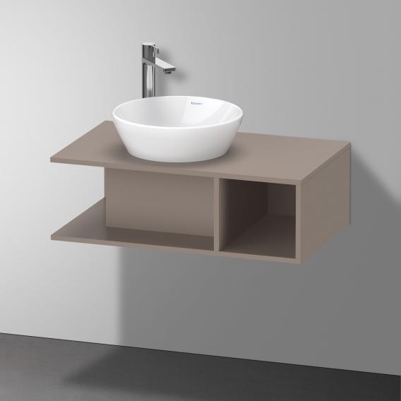 Тумба подвесная под раковину DURAVIT D-Neo DE491804343 800 мм х 480 мм, с консолью, с открытой полкой справа, базальт матовый