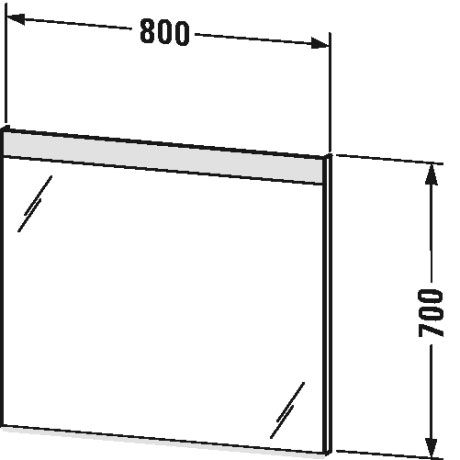 Зеркало с подсветкой Duravit L-Cube LM7856D0000