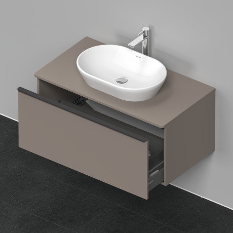Тумба подвесная под раковину DURAVIT D-Neo DE494804343 1000 мм х 550 мм, с 1 выдвижным ящиком и консолью, базальт матовый