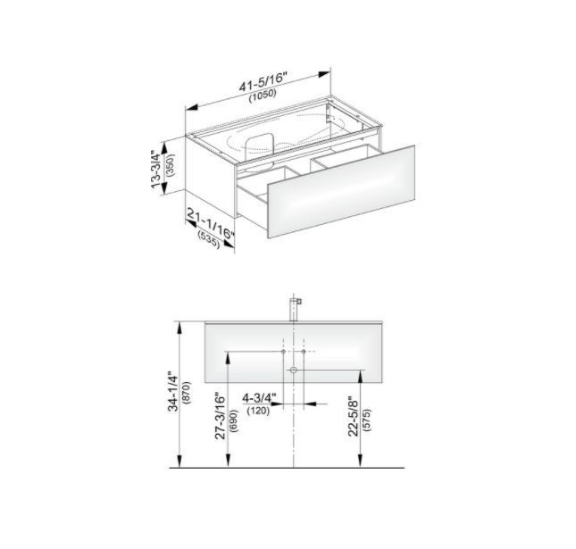 Тумба подвесная под раковину KEUCO EDITION 11 31351 380100 с одним выдвижным фронтом, с внутренней светодиодной подсветкой, корпус/фасад структурный лак, белая