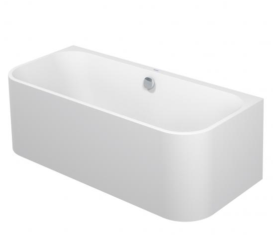 Акриловая ванна Duravit Happy D2 700318000000000 1800 х 800 пристенный вариант, c двумя наклонами для спины, с интегрированной акриловой панелью и ножками, белая