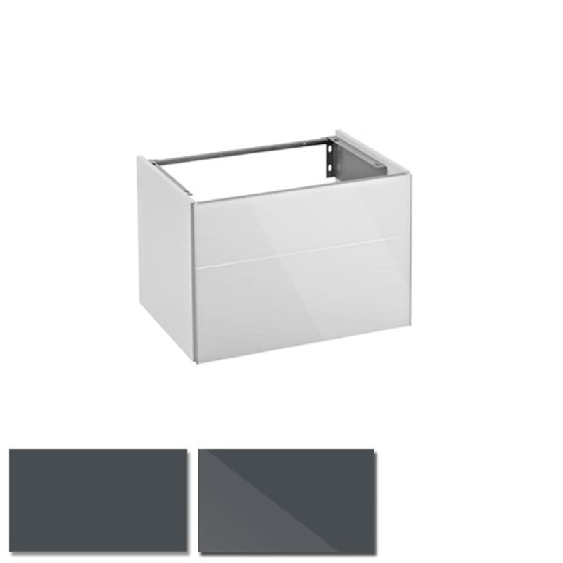 Тумба под раковину Keuco Royal Reflex 34050 110000 646x450x487 мм 1 ящик корпус матовый лак/фасад стекло анрацит