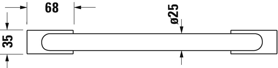 Поручень Duravit Karree 0099631000  хром