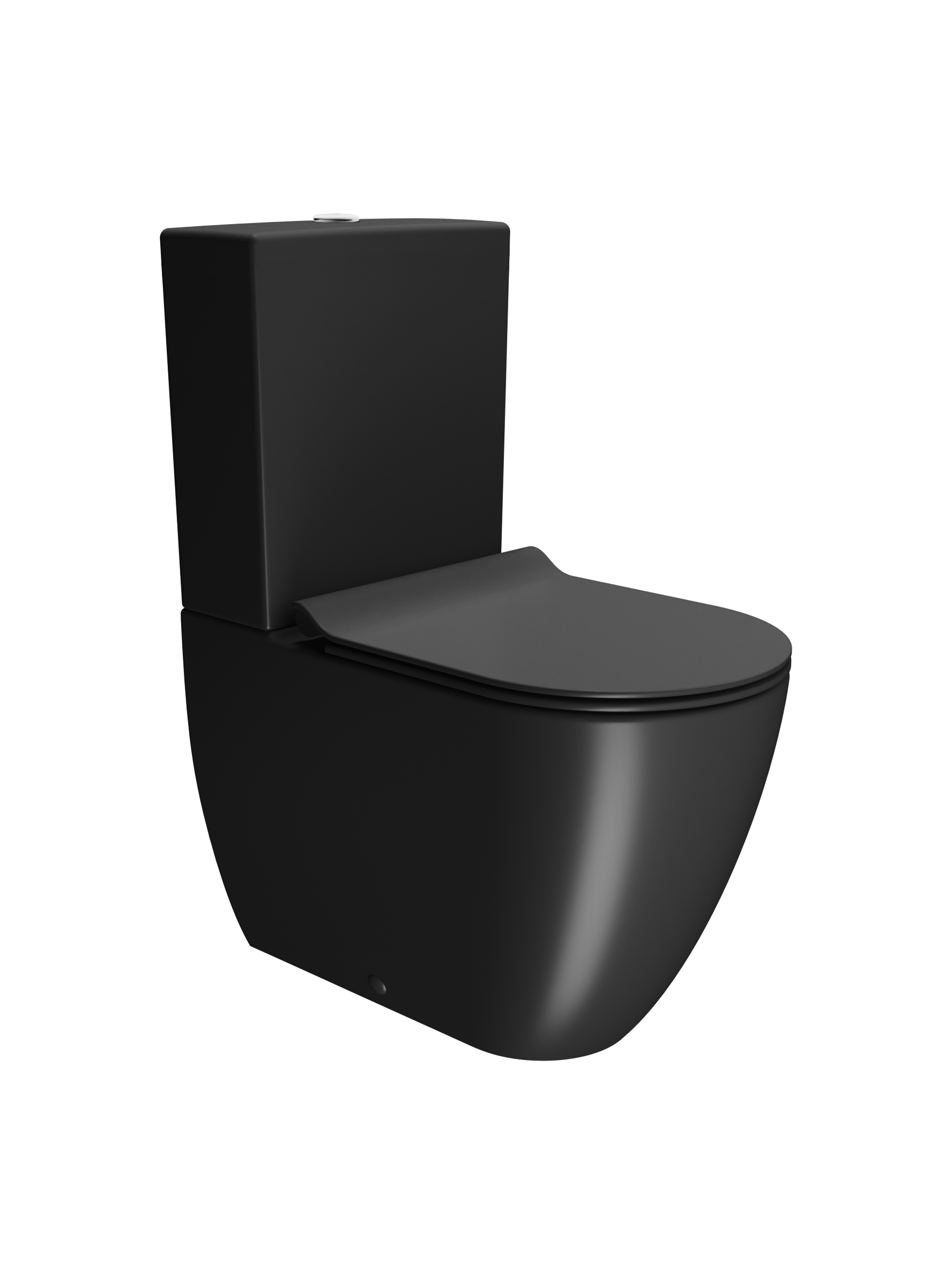 Унитаз напольный GSI PURA 880626 630х360 мм, Swirlflush, со сливом в стену, для крепежа FVB, цвет Чёрный матовый Ardesia
