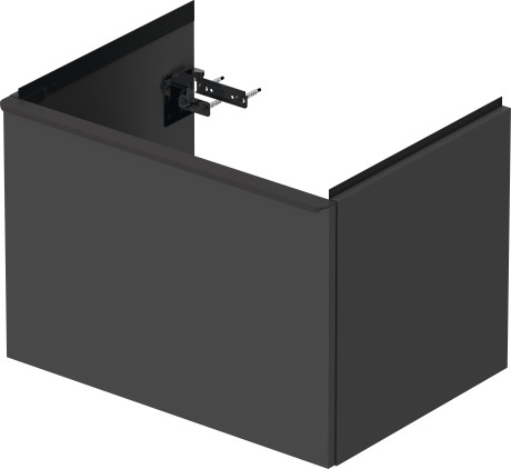 Тумба подвесная под раковину DURAVIT D-Neo DE425404949 634 мм х 452 мм, с одним выдвижным ящиком, графит матовый
