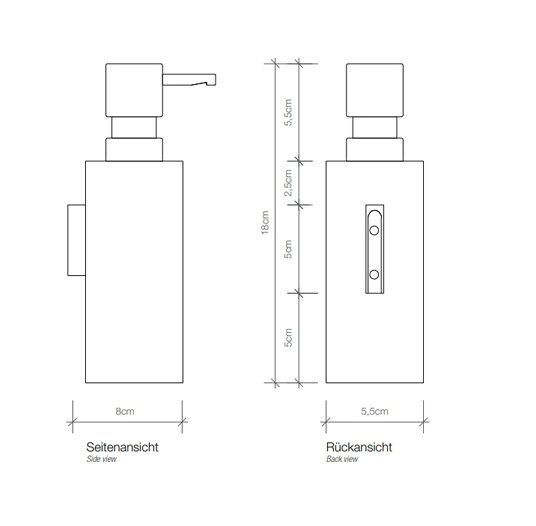 Дозатор мыла настенный  DECOR WALTHER   Mikado MK WSP   0521176     17,5 X Ø 5,5 X 8 см, цвет  сталь матовая 