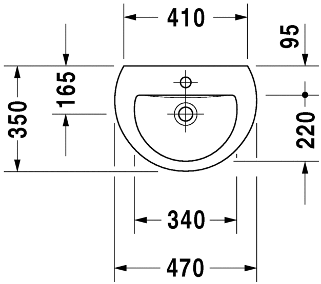 Раковина подвесная Duravit Darling New 0731470000 47х34см