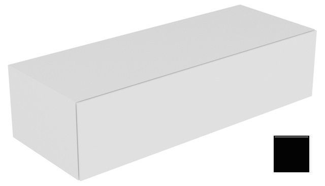 Тумба боковая подвесная KEUCO EDITION 11 31326 330000 с одним выдвижным фронтом, корпус/фасад шлифованный лак, чёрный