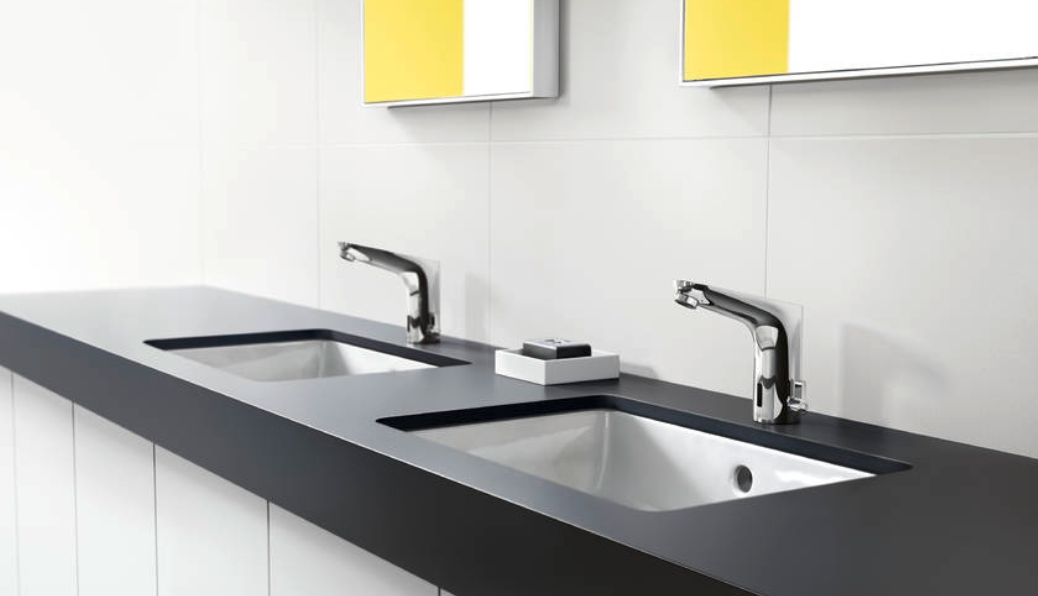 Электронный смеситель для раковины с регулировкой температуры HANSGROHE Focus 31171000 с донным клапаном, цвет Хром