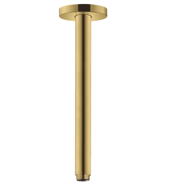 Потолочный держатель для верхнего душа HANSGROHE 27389990 300 мм, цвет Полированное золото