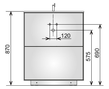 Тумба под раковину напольная Keuco Edition Lignatur 33340 800013 700x800x535 мм фасад орех, корпус орех