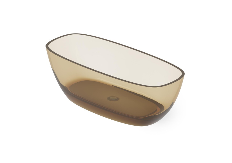 Ванна овальная отдельностоящая из полимера DEA DESIGN SOUL DD8630 1700 R6 1700 мм х 720 мм х 560 мм, с сифоном и донным клапаном, цвет Classic Green R6