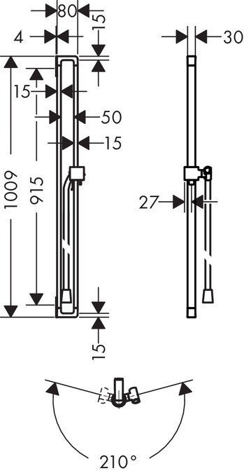 Душевая штанга AXOR Citterio E 36736000 хром