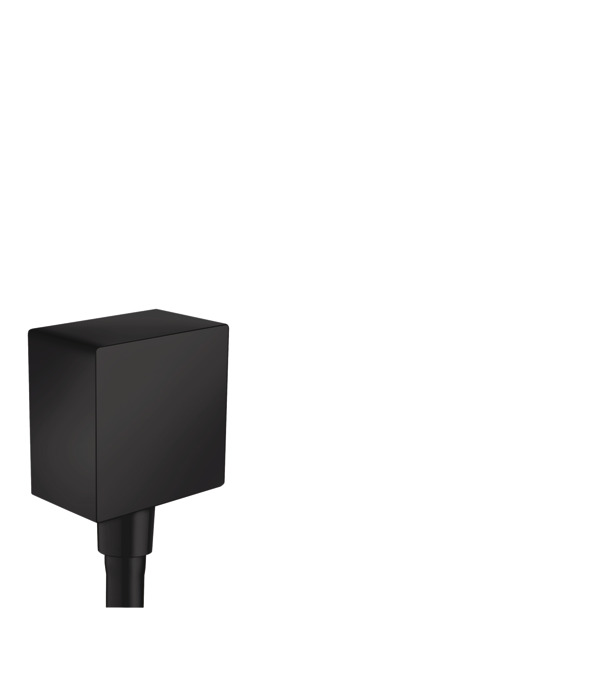 Шланговое подсоединение Hansgrohe Fixfit Square 26455670 с клапаном обратного тока черный матовый