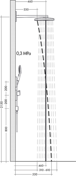 Верхний душ Hansgrohe Rainmaker Select 24007600 Чёрное стекло
