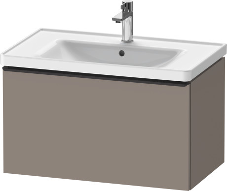Тумба подвесная под раковину DURAVIT D-Neo DE425504343 784 мм х 452 мм, с одним выдвижным ящиком, базальт матовый