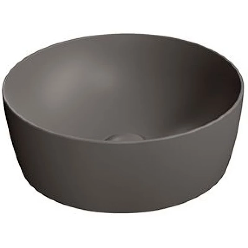 Раковина - чаша накладная круглая GSI NUBES 903916 400 мм х 400 мм, без отверстия под смеситель, без перелива, цвет Bistro Matte