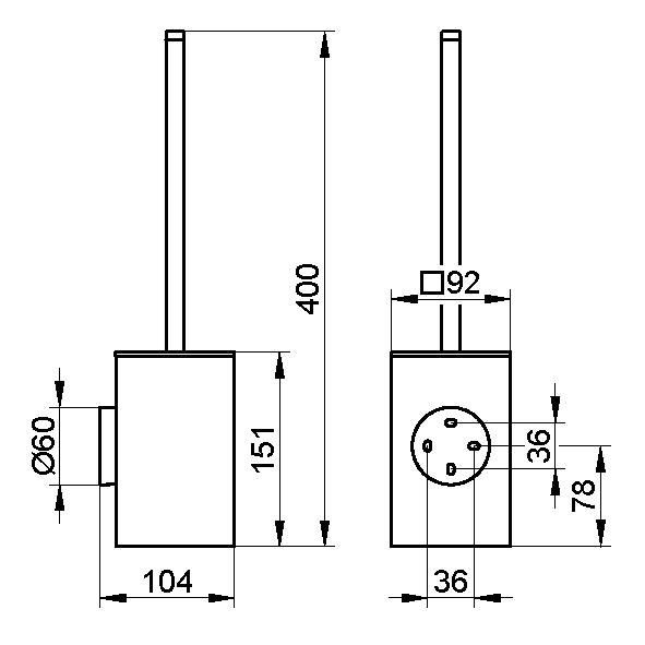 Ершик для туалета Keuco Edition 90 19064 010101 хром