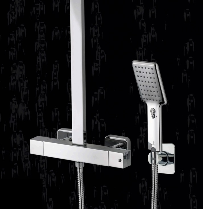 Душевая стойка Bossini R-COSMO Termostatico L40001 из нержавеющей стали (изделие снято с производства)