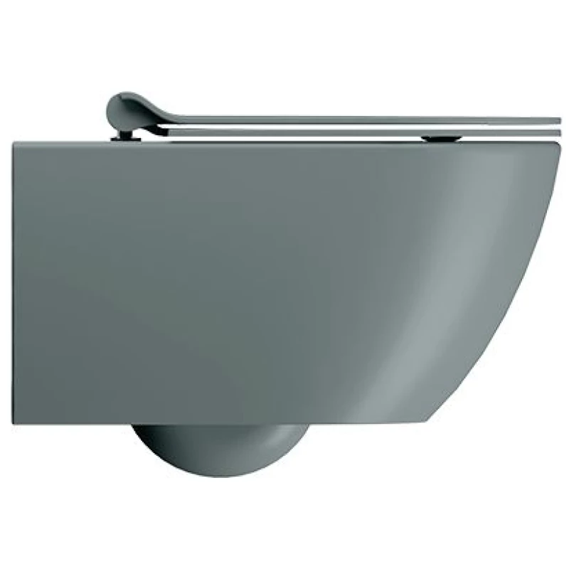 Унитаз подвесной безободковый GSI PURA 8815FR504 550 мм х 360 мм, с Swirlflush 2.0, с крепежом, цвет Agave Matte (старый артикул 881504 / 8815FR204)