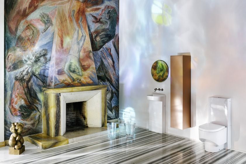 Приставной напольный унитаз  Laufen  Sonar   8.2334.1.400.000.1   37х54 см, безободковый (rimless), белый, с покрытием LCC