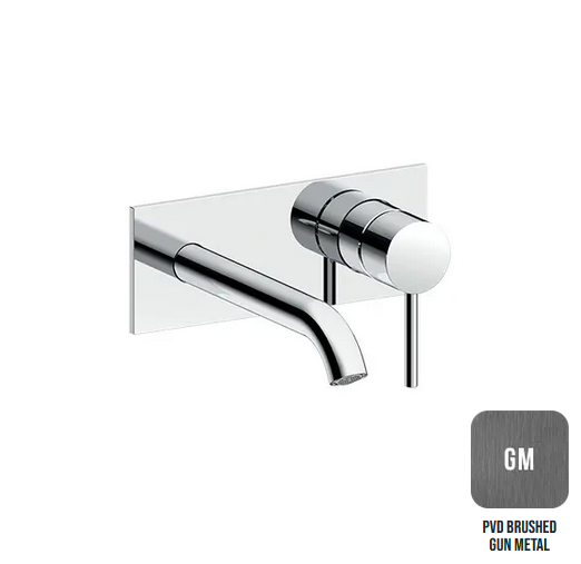 Внешняя часть смесителя из стены для раковины ALMAR WASH BASIN E210076.GM излив 160 мм - 185 мм, цвет Gun Metal