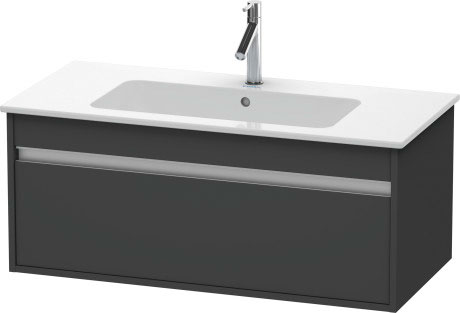 Тумба подвесная под раковину Duravit Ketho KT6420 4949 с выдвижным ящиком, графит матовый