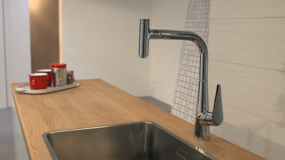 Смеситель для кухни с выдвижным изливом Hansgrohe Talis Select S 72822000 Хром